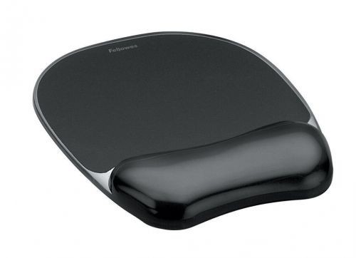 Podkładka żelowa pod mysz i nadgarstek crystal czarna | biuroweokazje.pl | Skorzystaj dziś!