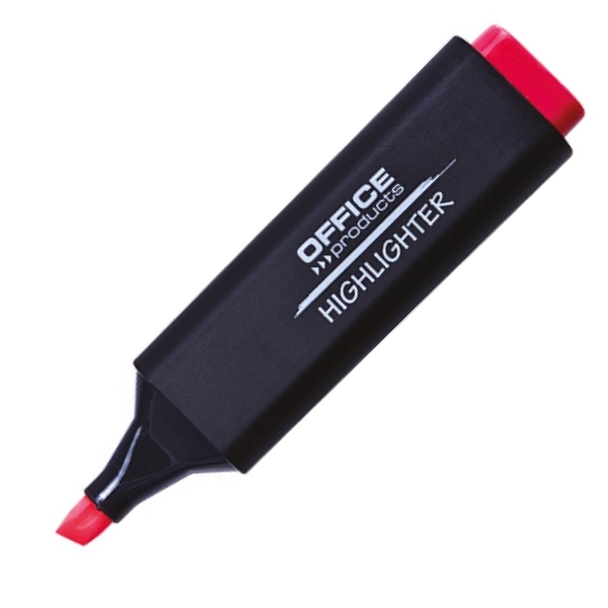 Zakreślacz fluorescencyjny Office Products, 1-5 mm (linia), czerwony | biuroweokazje.pl | Wybierz hit!