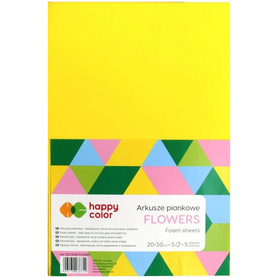Arkusze piankowe flower, A4, 5 ark, 5 kolorów, 2 | biuroweokazje.pl | Skorzystaj z wyjątkowej oferty