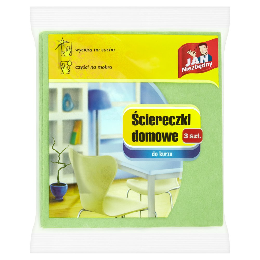 Ściereczki domowe do kurzu Jan Niezbędny zestaw 3 sztuk. | biuroweokazje.pl | Kup bez wahania!