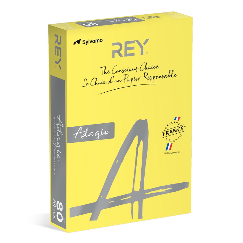 Papier ksero rey adagio, A4, 80gsm, 66 żółty intense *ryad A080 x 425 r200, 500 ark. | biuroweokazje.pl | Zamów taniej!