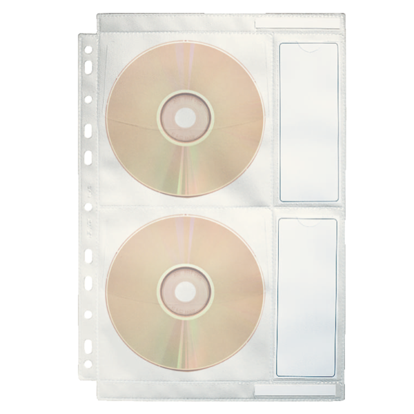 Koszulki na płyty cd, z pp, 200 mic.; przezroczysty | biuroweokazje.pl | Kup z rabatem!