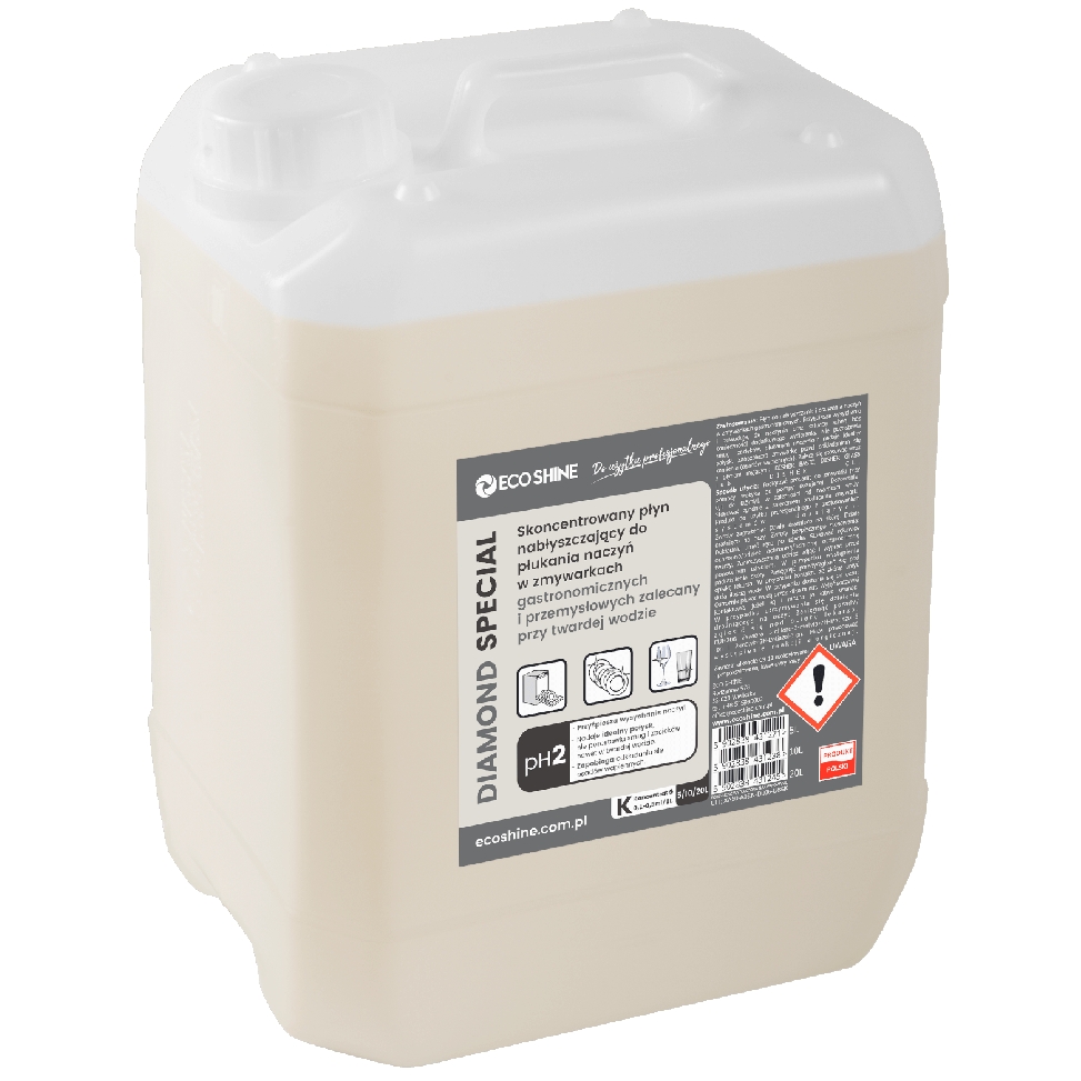 Eco Shine diamond special 10 l płyn nabłyszczający do płukania naczyń, zalecany przy | biuroweokazje.pl | Kup taniej!