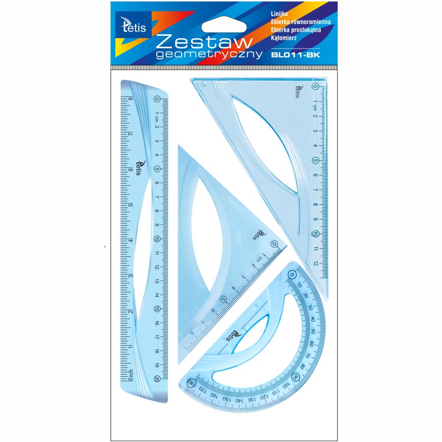 Zestaw geometryczny Tetis BL011-BK | biuroweokazje.pl | Dodaj do koszyka!