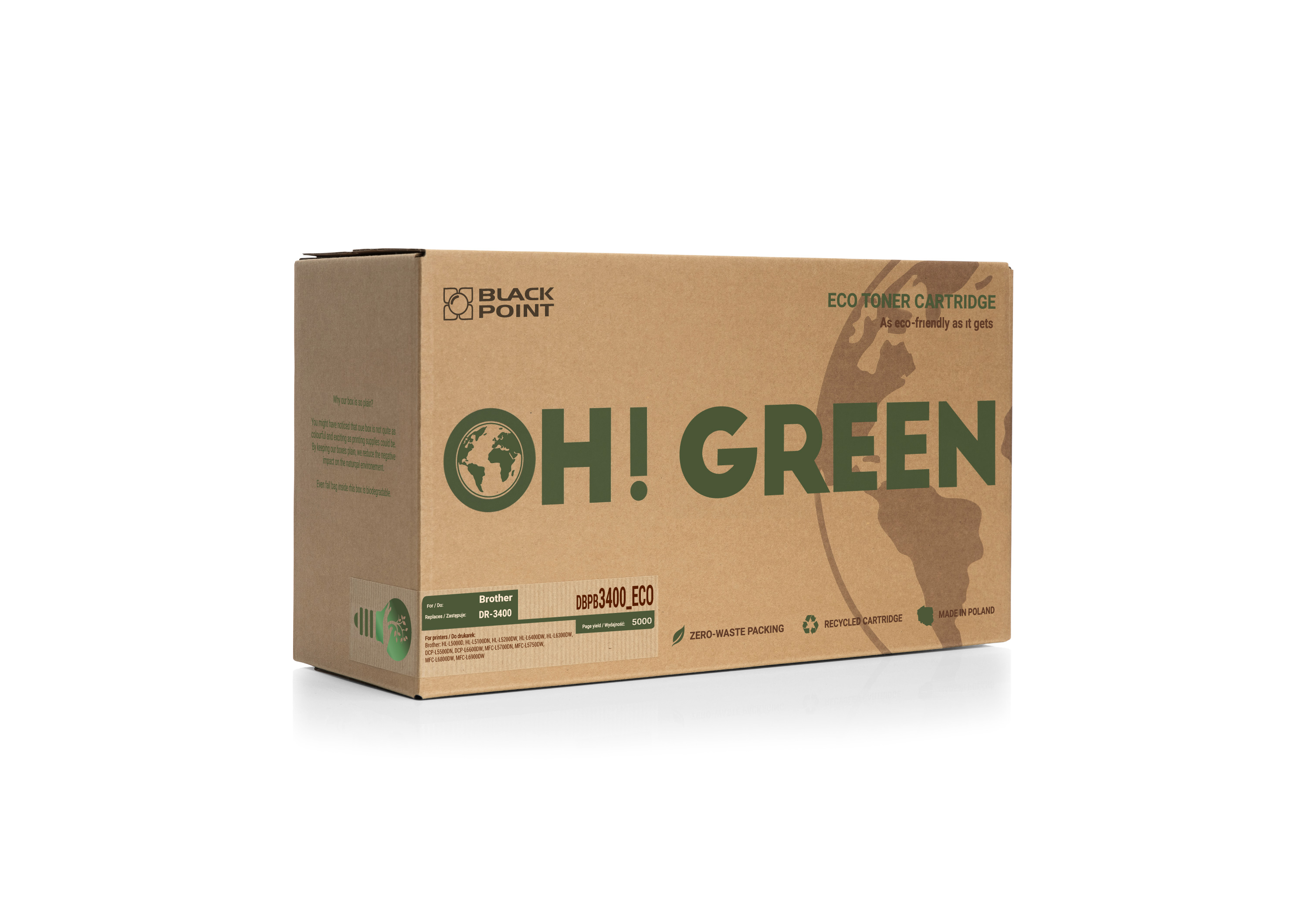 Toner oh green Brother dr-3400 | biuroweokazje.pl | Wybierz jakość premium