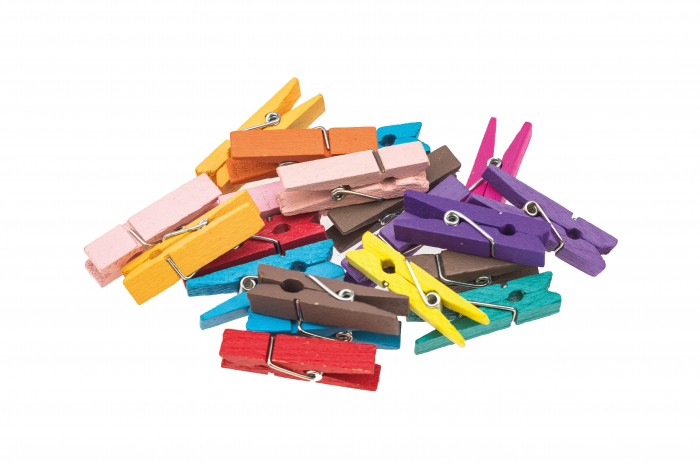 Klamerki ozdobne 4,5 cm kolorowe zestaw 20 sztuk | biuroweokazje.pl | Działaj teraz!