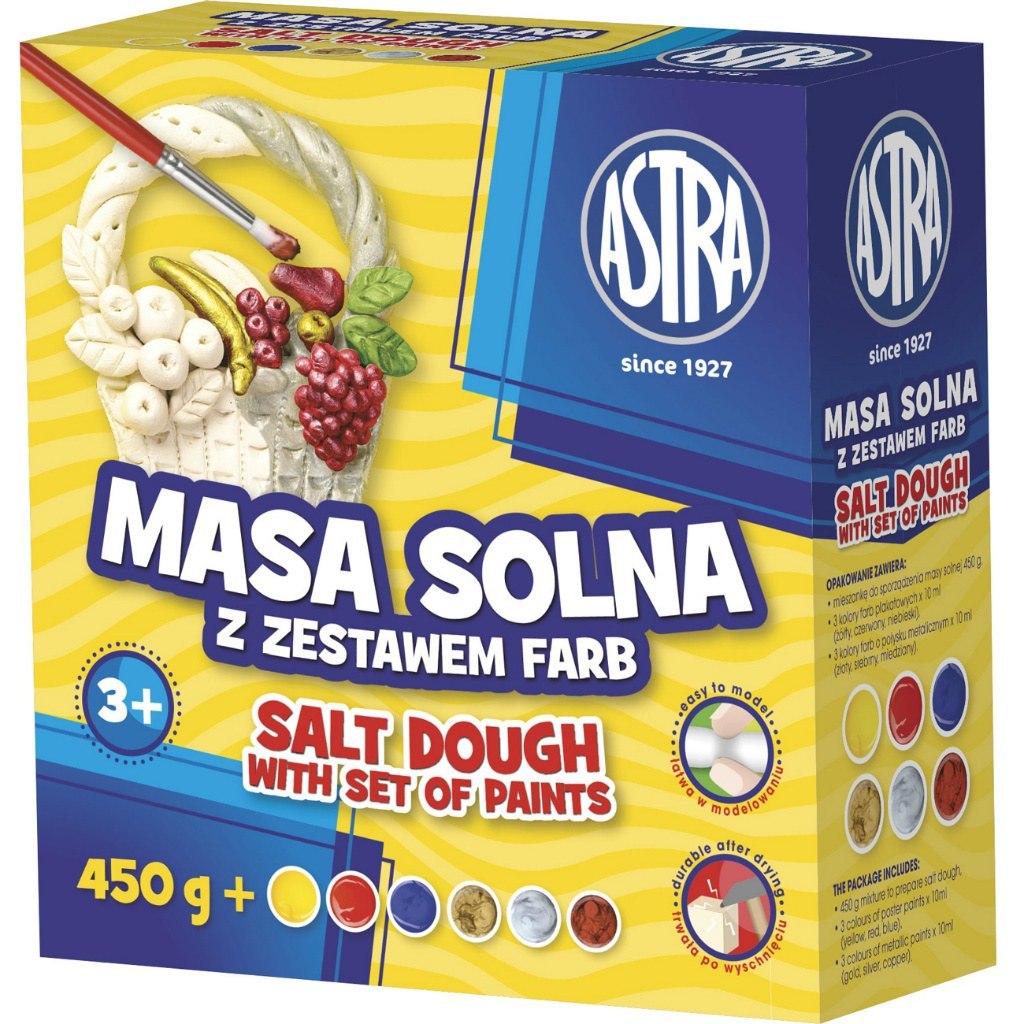 Masa solna 450 g Astra z 6 farbami | biuroweokazje.pl | Zamów korzystnie!