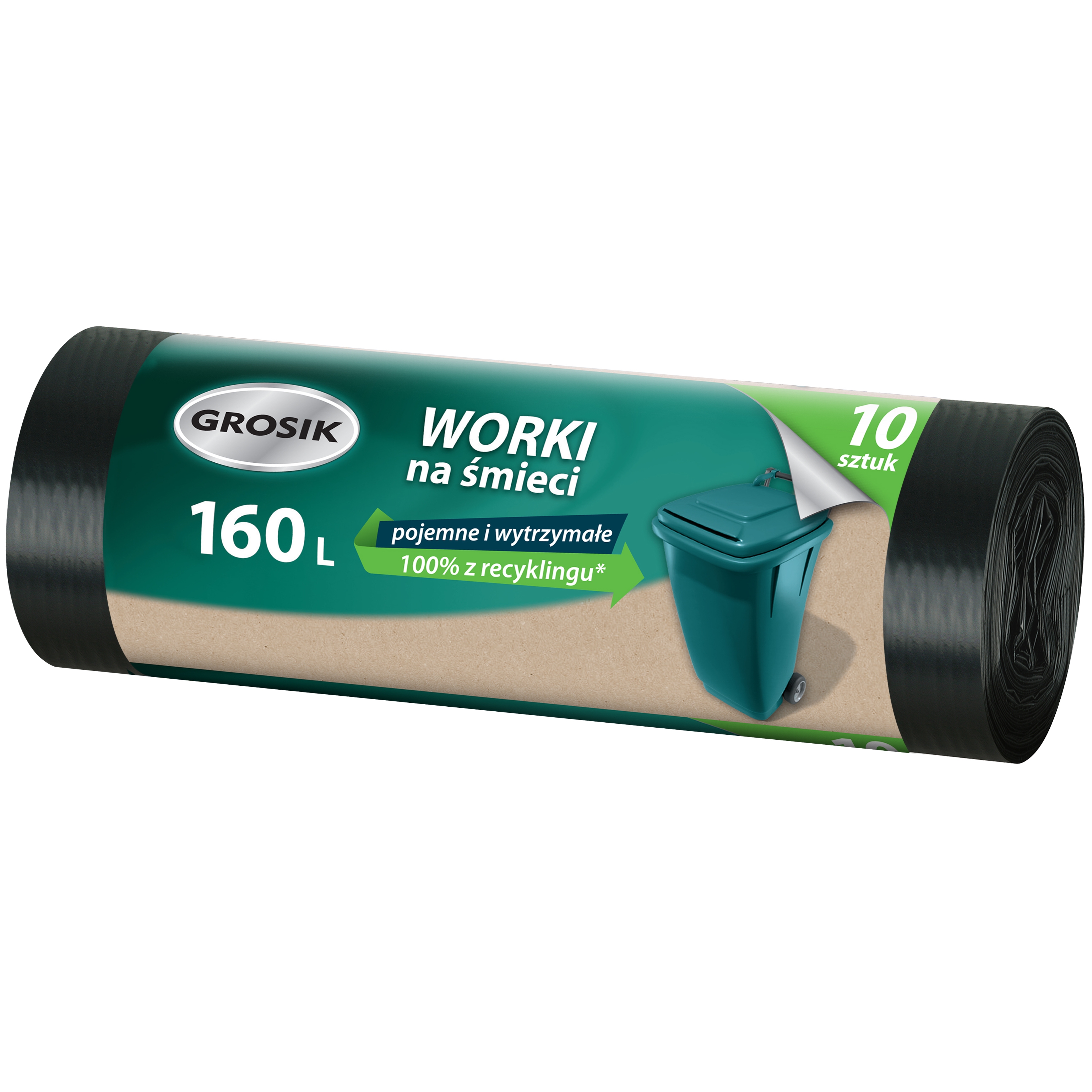 Worki na śmieci ld czarne Grosik 160 l zestaw 10 sztuk. | biuroweokazje.pl | Kup wyjątkowo!