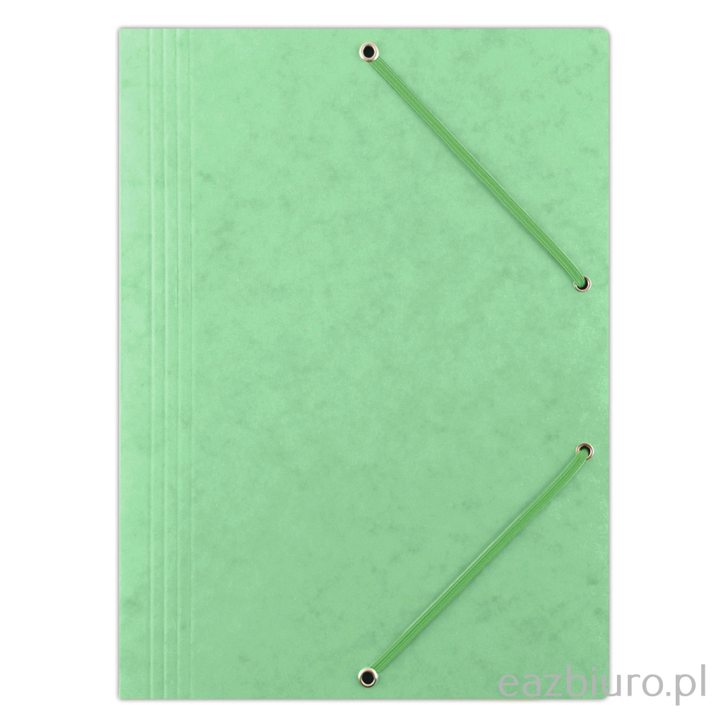 Teczka z gumką Office Products, preszpan, A4, 390gsm, 3-skrzydłowa, jasnozielona | biuroweokazje.pl | Zamów już dziś!
