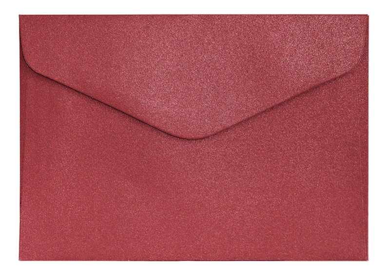 Koperta ozdobna C6 pearl czerwony 150 g/m2 zestaw 10 sztuk | biuroweokazje.pl | Kup bez ryzyka!