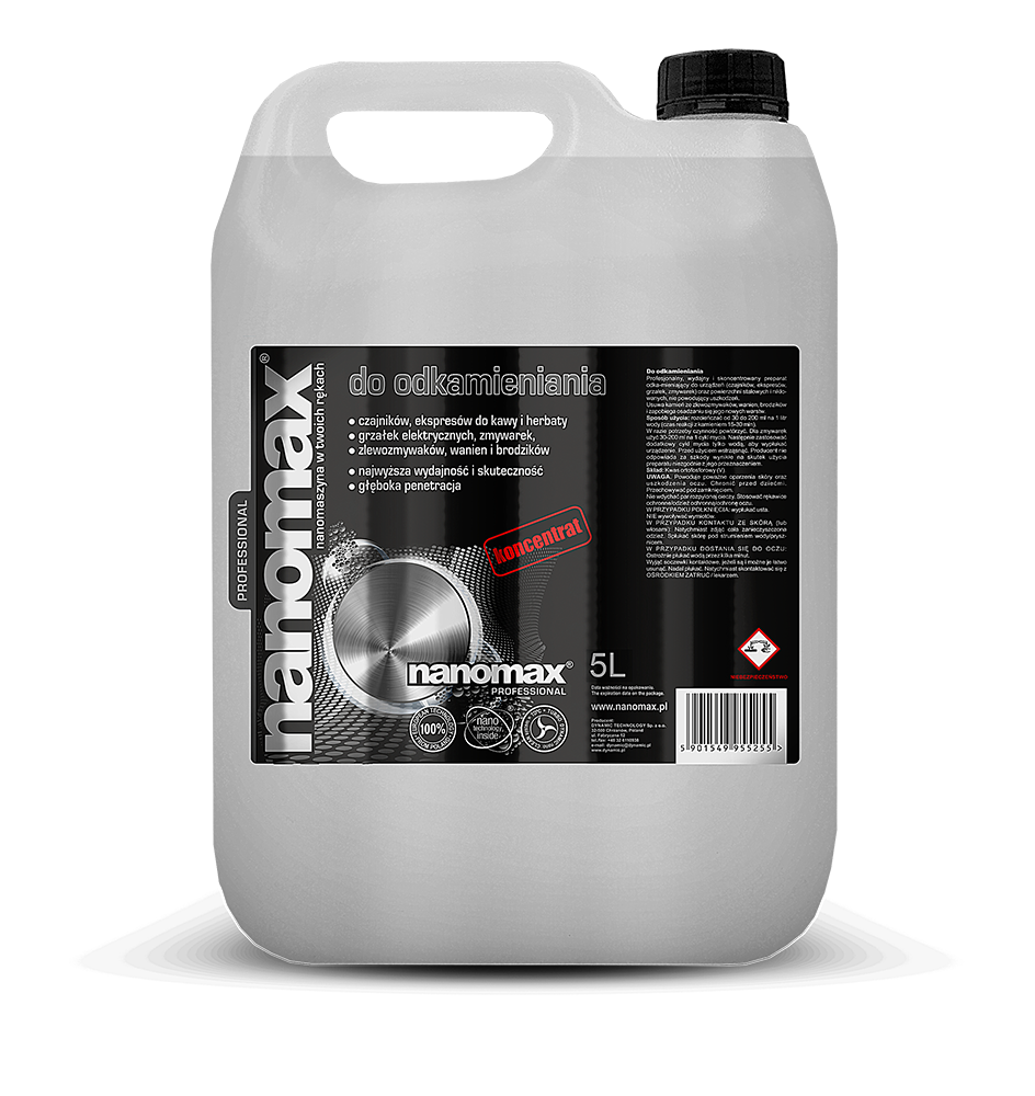 Nanomax do odkamieniania 5 l do biura | biuroweokazje.pl | Zyskaj więcej!