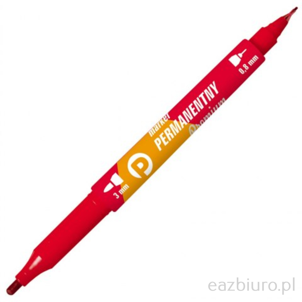 Foliopis Tetis km501 permanentny czerwony dwustronny 3/08 mm | biuroweokazje.pl | Kup od razu!