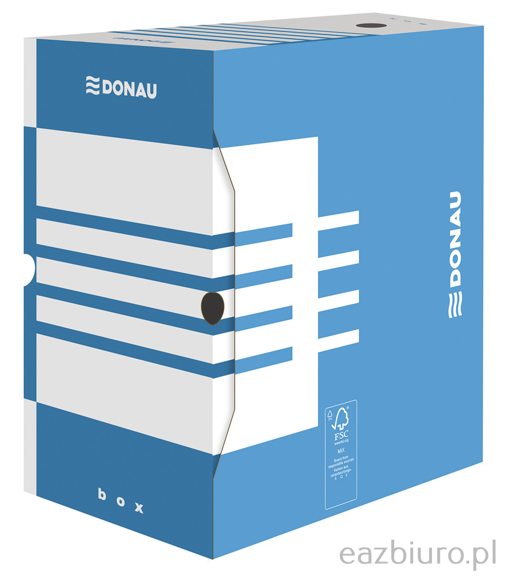 Pojemnik do archiwizacji Donau 200 mm niebieski | biuroweokazje.pl | Nie przegap!