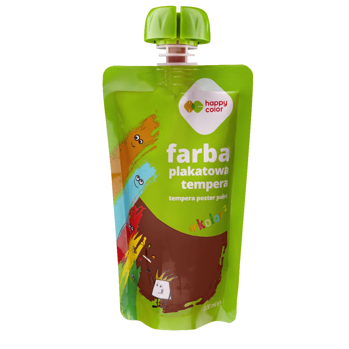 Farba plakatowa tempera w saszetce 100 ml brązowa | biuroweokazje.pl | Kliknij i kup!