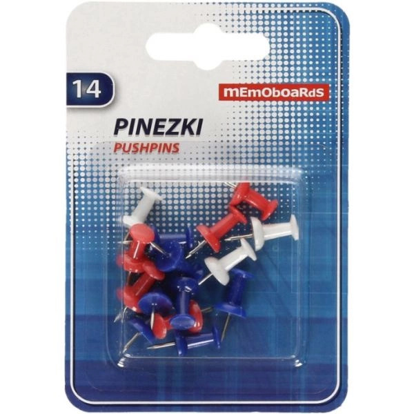 Pinezki kołeczki zestaw 14 sztuk. Memoboards | biuroweokazje.pl | Kup z dostawą!