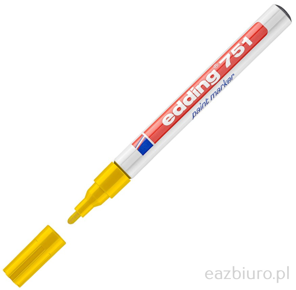 Marker olejowy Edding 751 średni żółty | biuroweokazje.pl | Kup taniej!