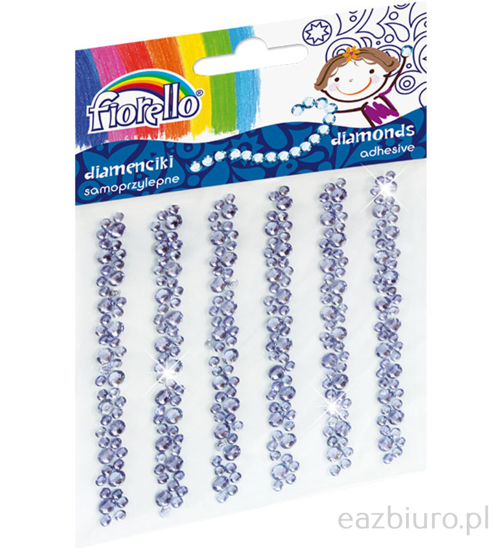 Diamenciki samoprzylepne Fiorello gr- ds07 małe srebrne w paskach | biuroweokazje.pl | Kup z rabatem!