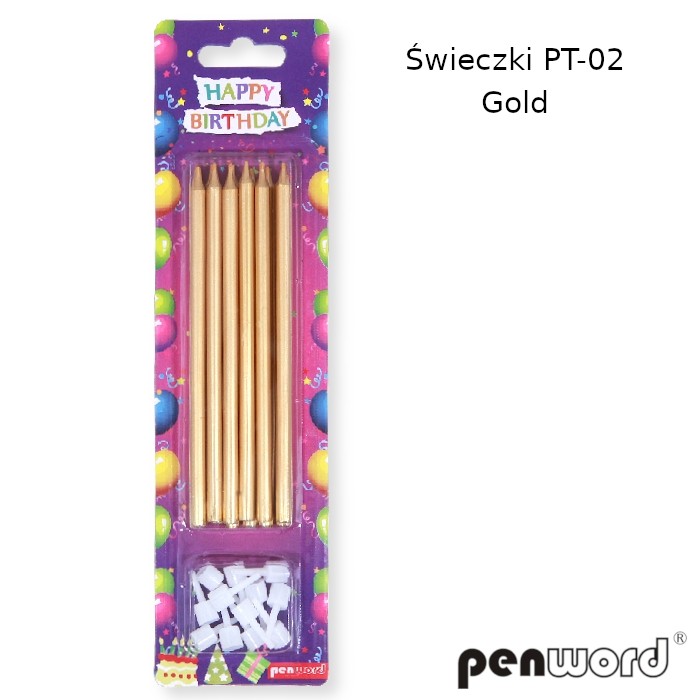 Świeczki urodzinowe pt-02 gold | biuroweokazje.pl | Zamów natychmiast!