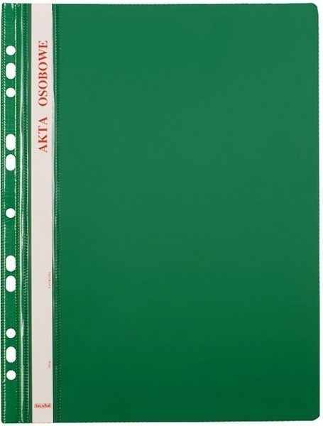 Teczka do akt osobowych skoroszyt oczkowy abcd zielony | biuroweokazje.pl | Zamów już dziś!