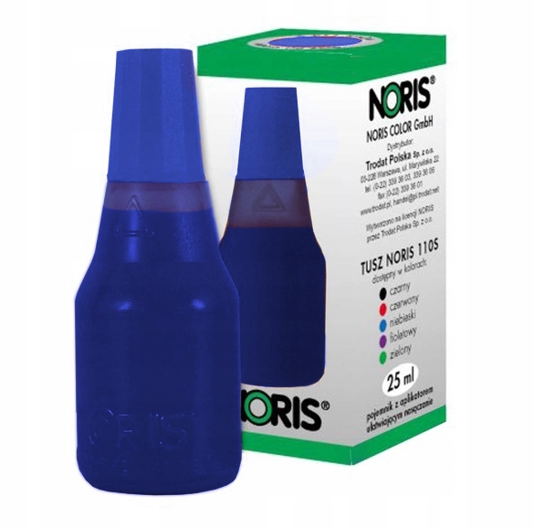 Tusz do pieczątek bezolejowy Noris 110s 25 ml niebieski | biuroweokazje.pl | Sprawdź ofertę!