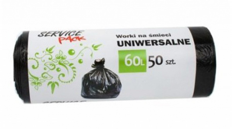 Worki domowe na śmieci hdpe 60 l zestaw 50 sztuk czarne | biuroweokazje.pl | Zamów już dziś!
