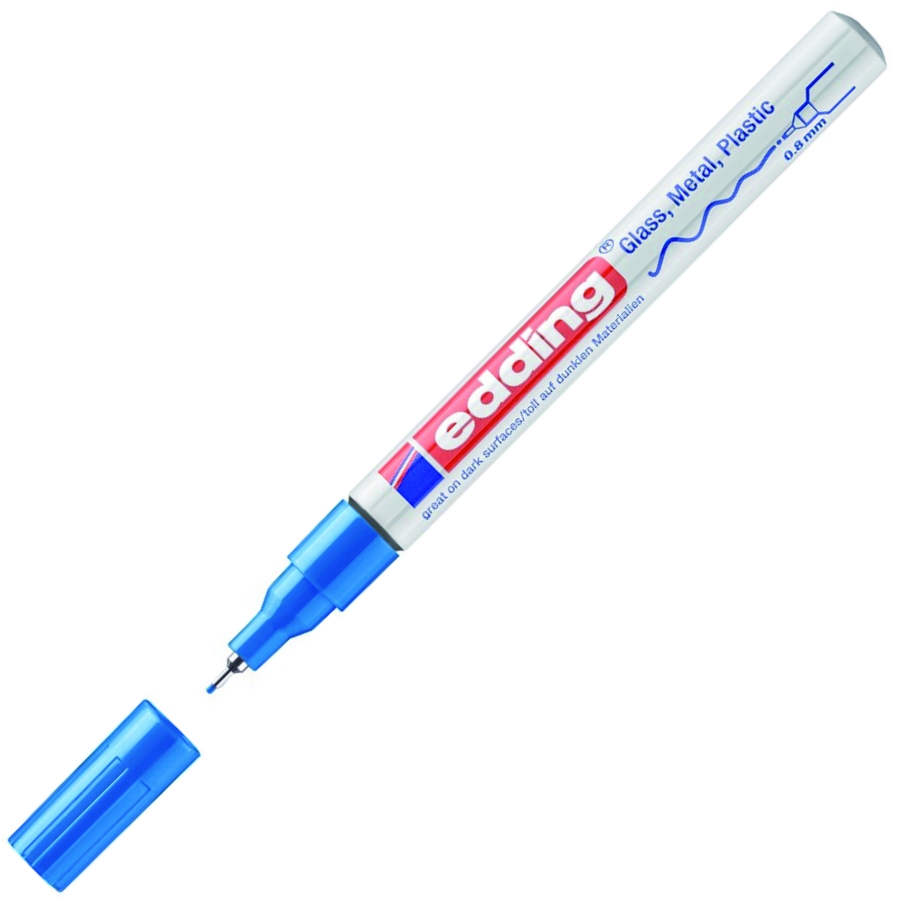 Marker olejowy e-780 niebieski połyskujący Edding końcówka 0,8 mm | biuroweokazje.pl | Działaj śmiało!