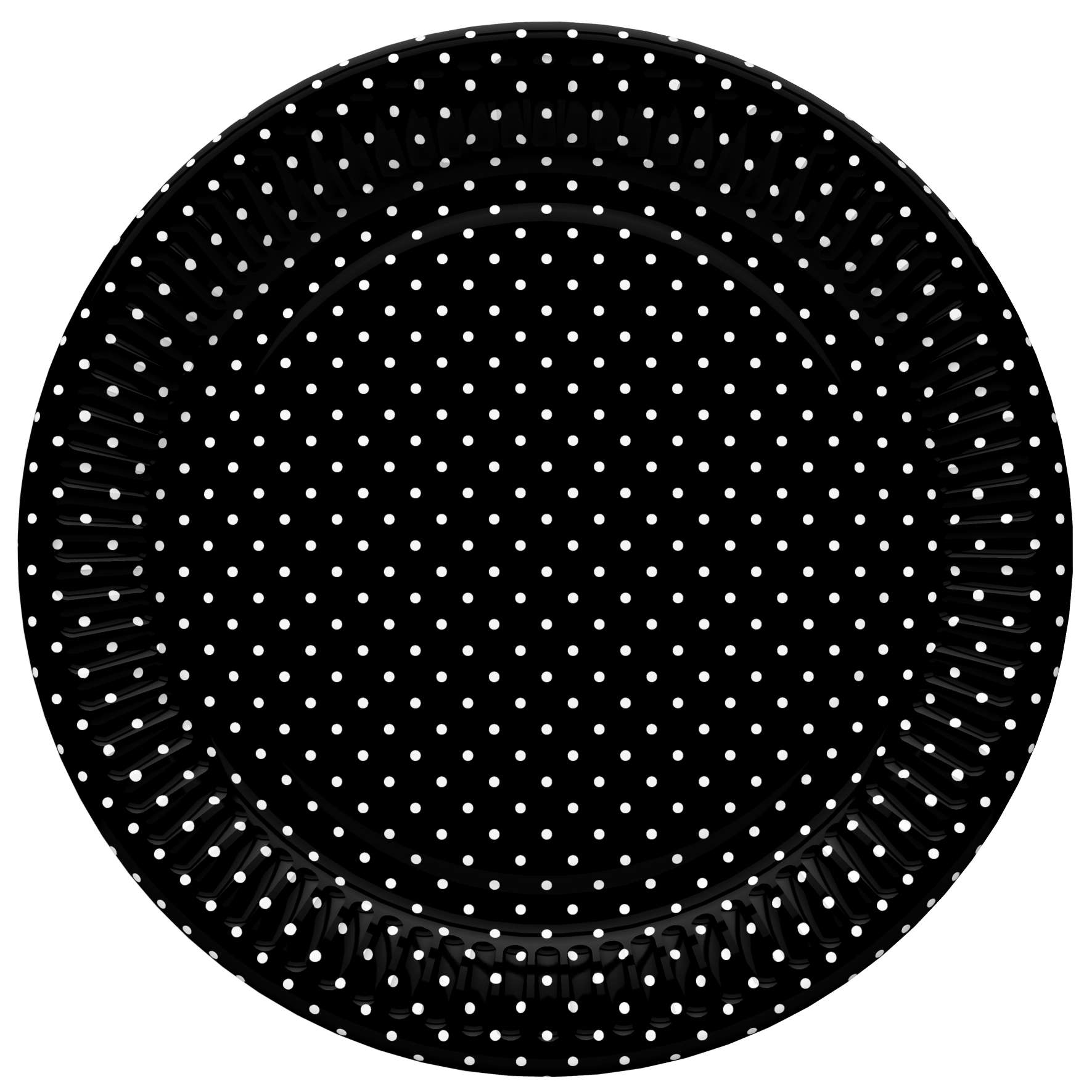 Talerzyki papierowe White Dots on Black zestaw 8 sztuk. O 18 250 [g m2] | biuroweokazje.pl | Sprawdź ofertę!