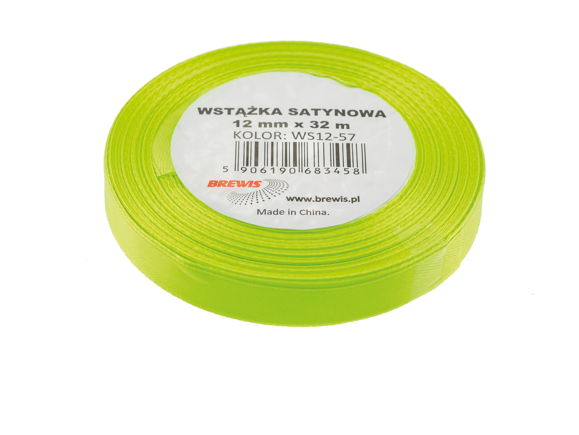 Wstążka Brewis satynowa 12 mm 32 m zielony neon | biuroweokazje.pl | Zamów natychmiast!