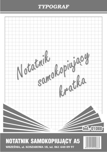 Druk notatnik samokopiujący kratka A5 | biuroweokazje.pl | Wybierz najlepsze!