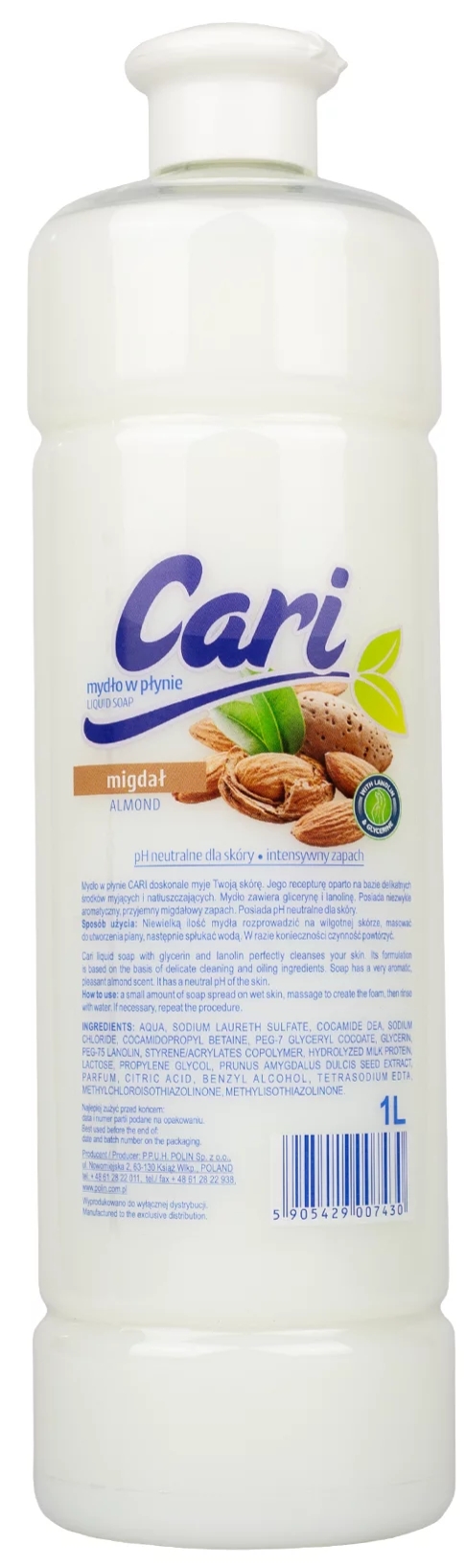 Mydło w płynie zapas cari migdał 1 l | biuroweokazje.pl | Wybierz najlepsze!