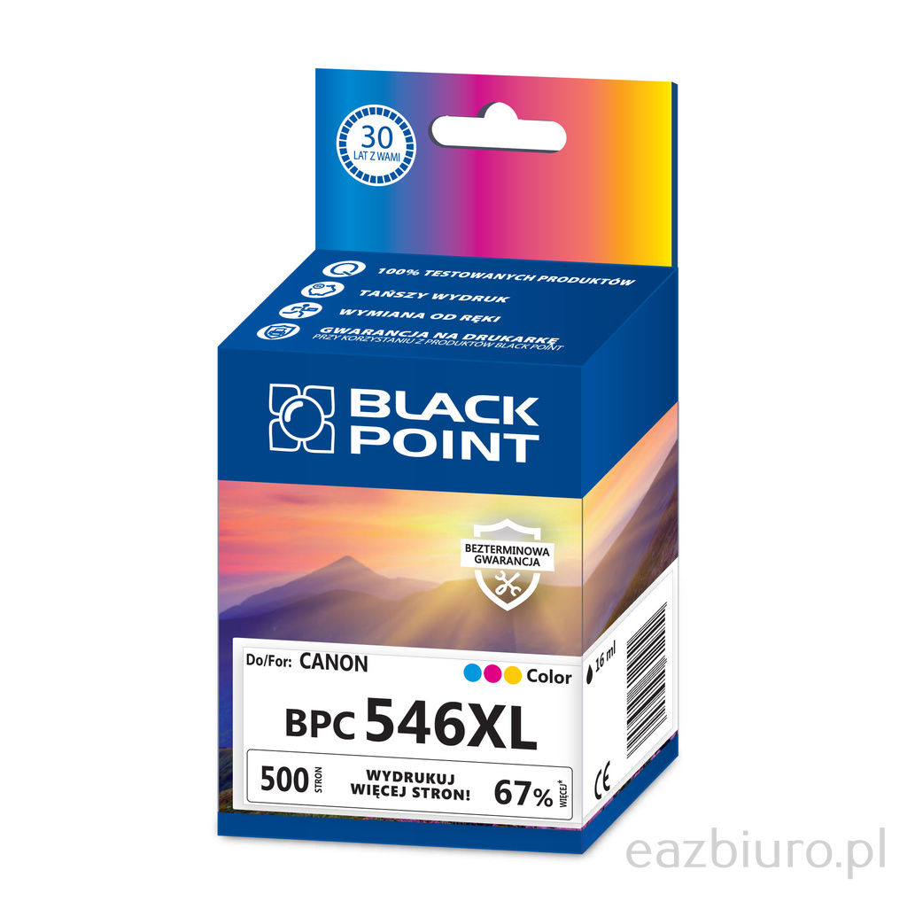 Cartrige Black Point Canon cl-546xl | biuroweokazje.pl | Wybierz jakość premium