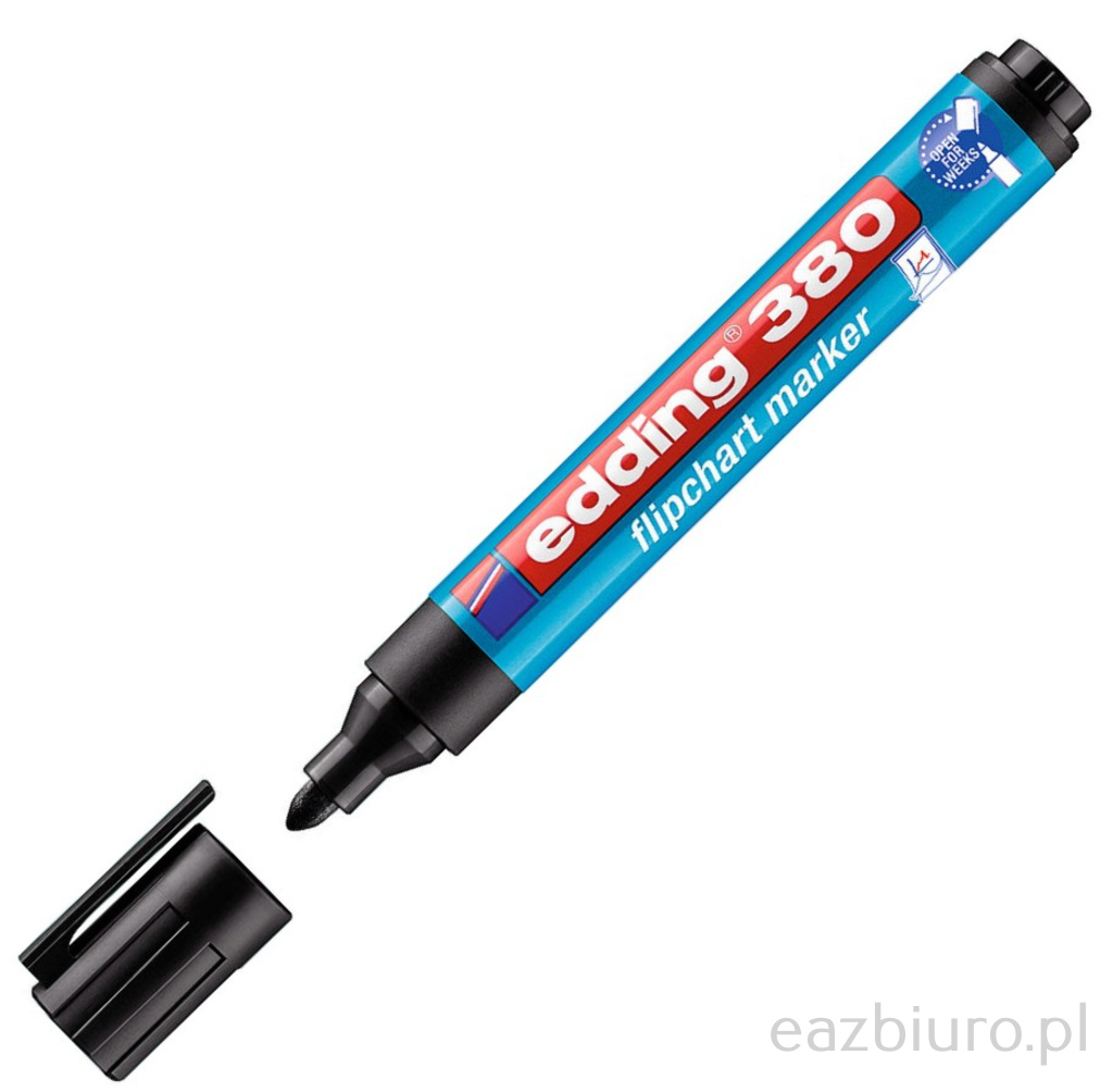 Marker Edding 380 czarny do flipchartowych arkuszy | biuroweokazje.pl | Kup skutecznie!