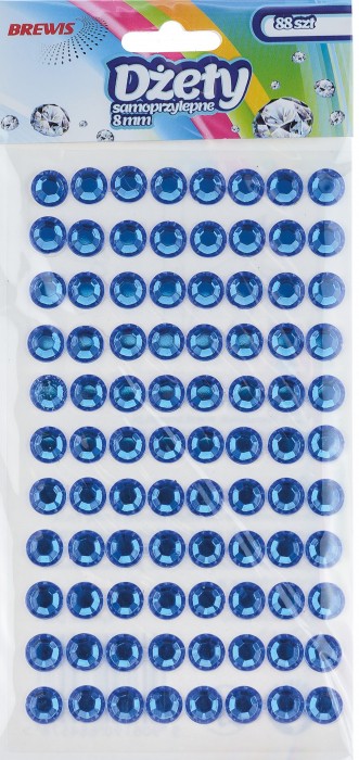Dżety samoprzylepne Brewis 8 mm niebieski | biuroweokazje.pl | Zamów taniej!