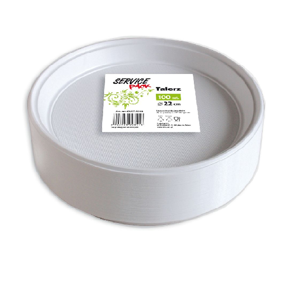 Tacka papierowa okrągła 22 cm zestaw 100 sztuk | biuroweokazje.pl | Zamów korzystnie!