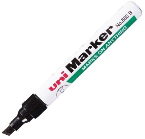 Marker permanentny no-580b, ścięta końcówka, czarny, uni | biuroweokazje.pl | Dodaj do koszyka!