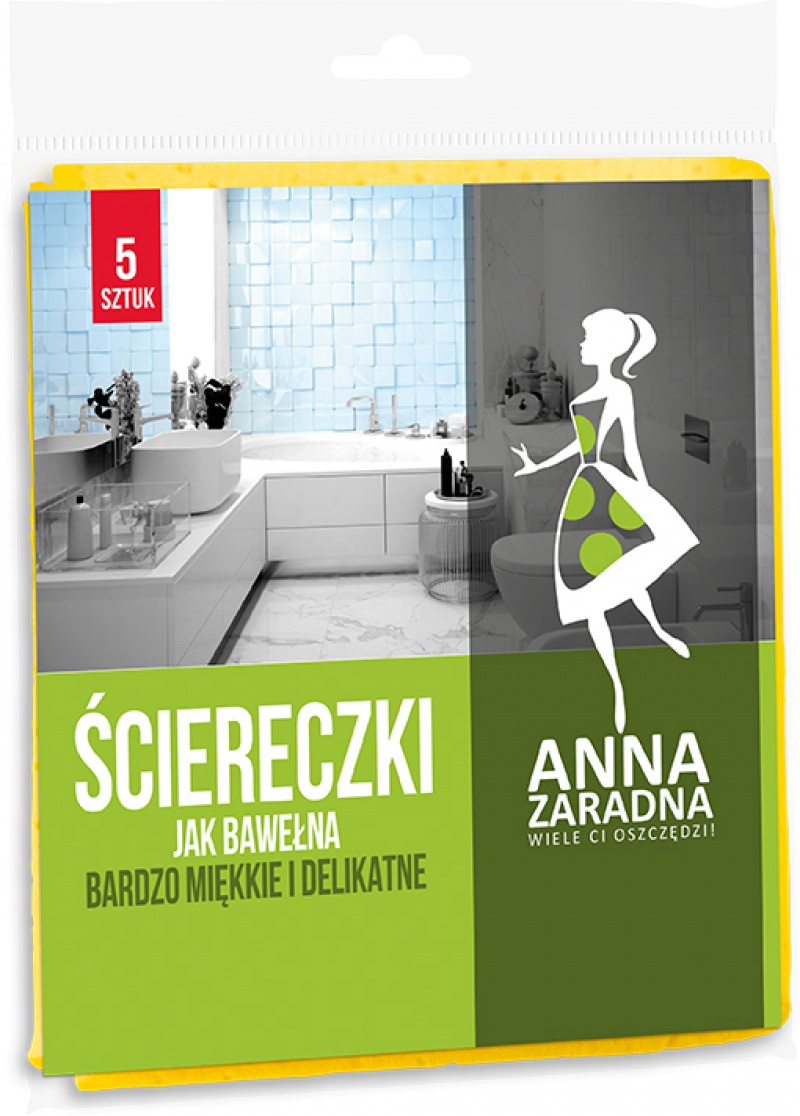 Ściereczki jak bawełna Anna Zaradna zestaw 5 sztuk. | biuroweokazje.pl | Kup teraz!