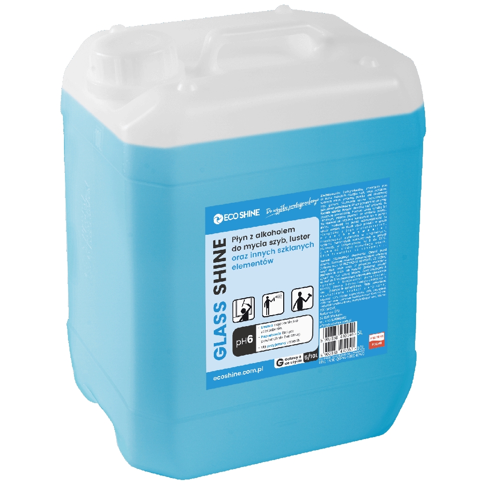Eco Shine glass shine 5 l płyn z alkoholem do mycia szyb i luster | biuroweokazje.pl | Wybierz i kup!