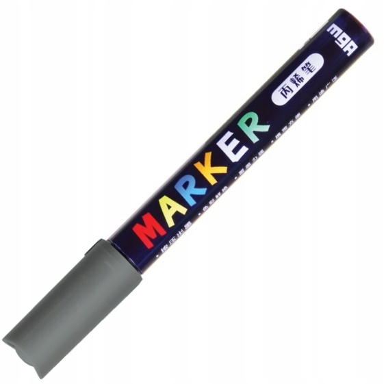Marker akrylowy mg 1-2 mm ciemnoszary | biuroweokazje.pl | Kup w promocji!