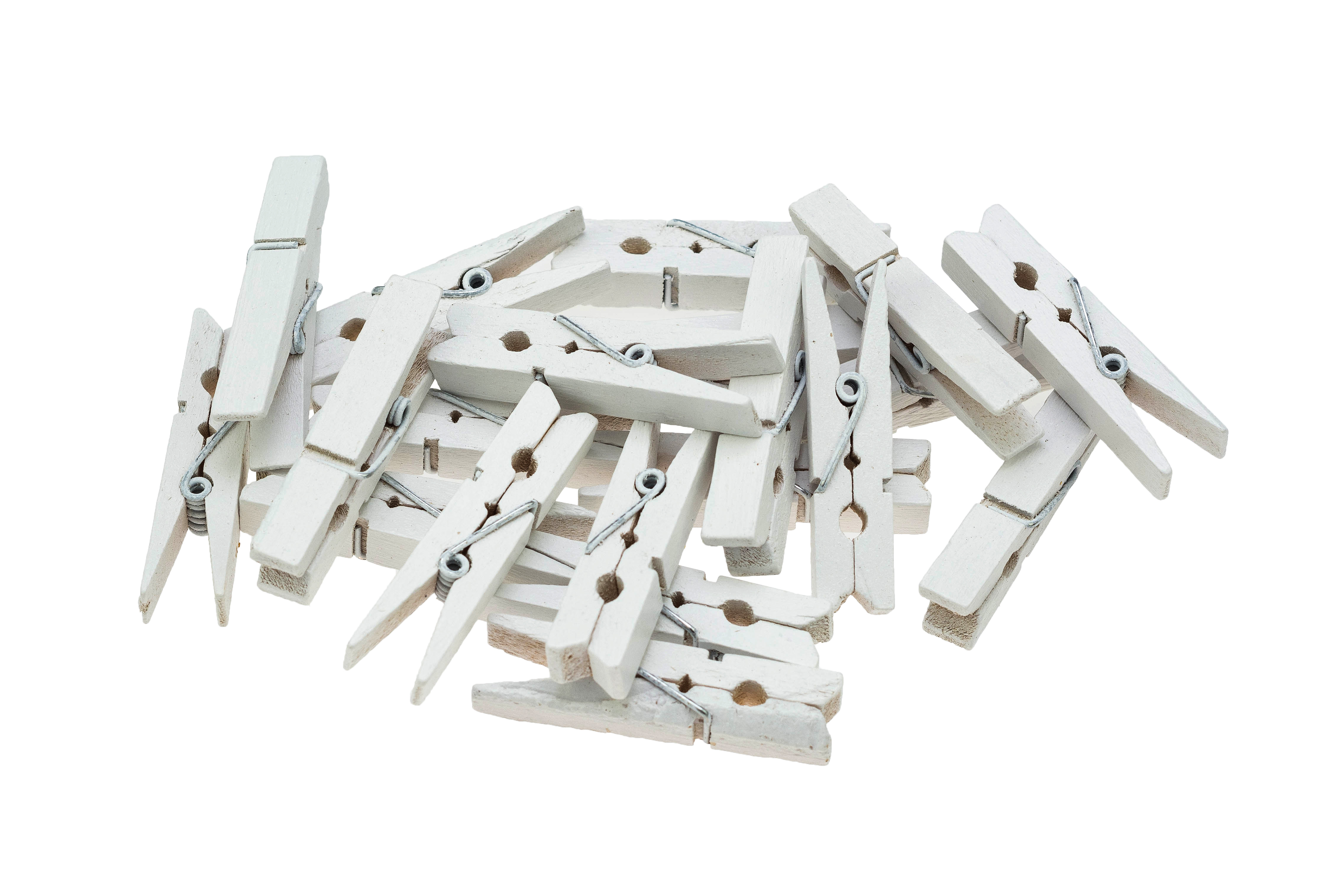 Klamerki ozdobne 4,5 cm białe zestaw 20 sztuk | biuroweokazje.pl | Skorzystaj z rabatu!