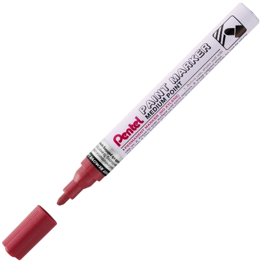 Marker olejowy Pentel mmp10 perłowy czerwony | biuroweokazje.pl | Kup pewnie!