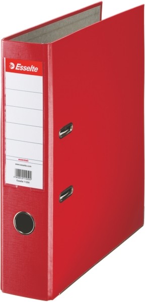 Segregator Esselte A4, ekonomiczny A4 75 mm, czerwony | biuroweokazje.pl | Kup od razu!