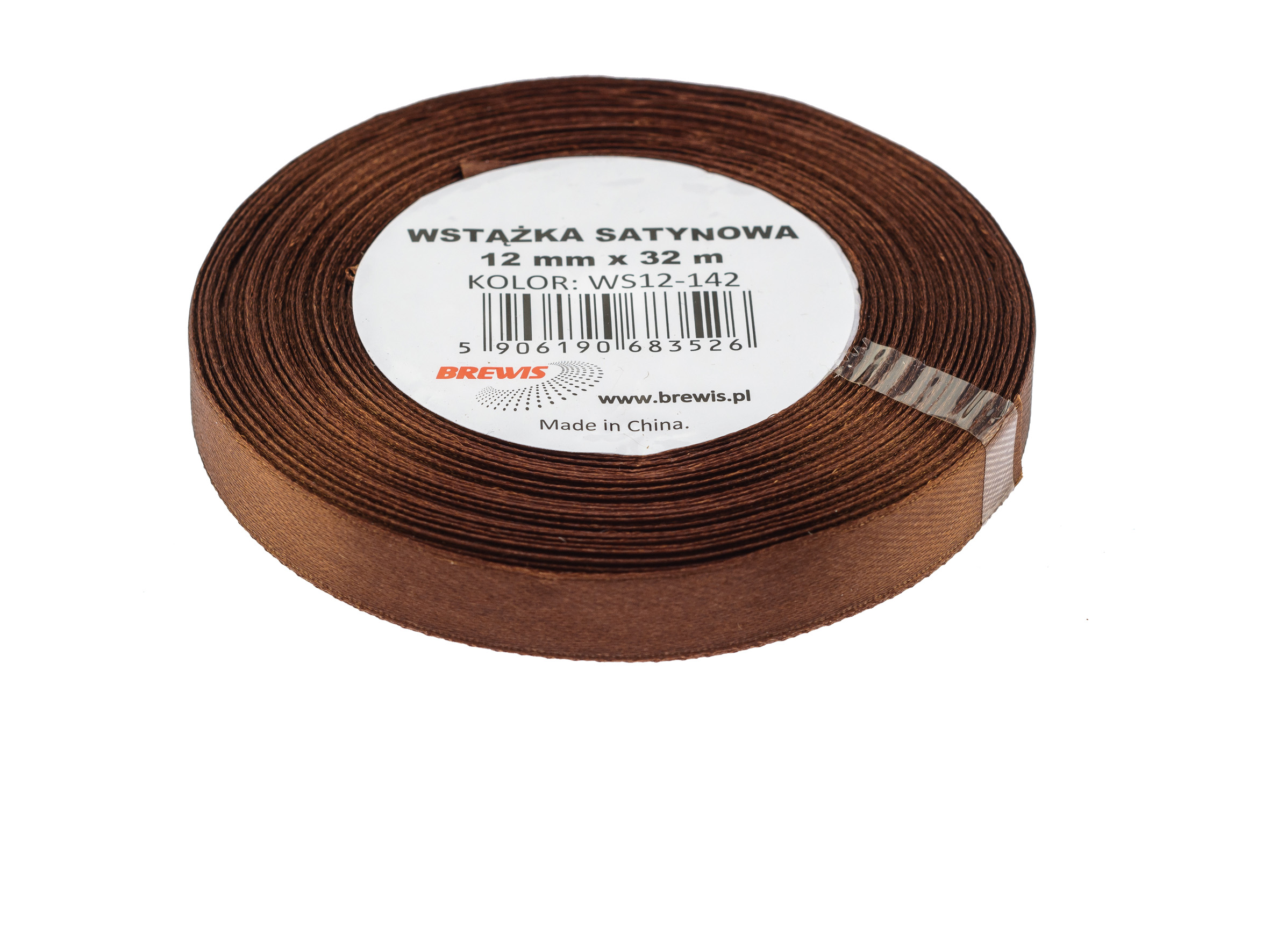 Wstążka Brewis satynowa 12 mm 32 m brązowa | biuroweokazje.pl | Kup sprytnie!