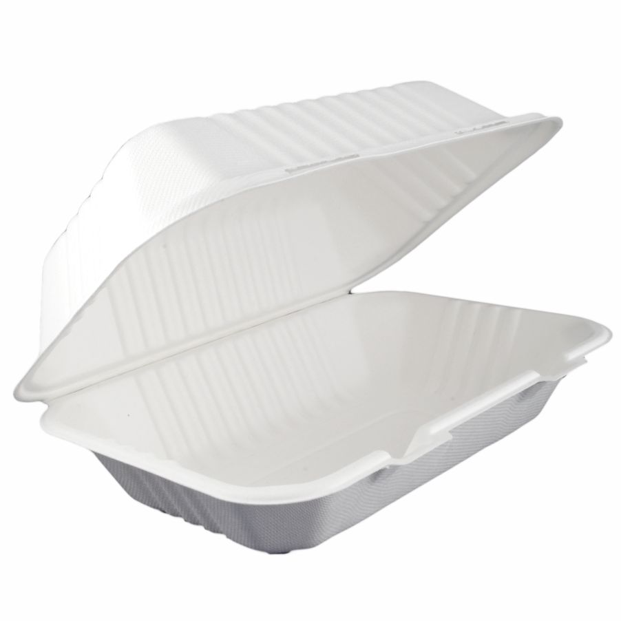 Lunch box z trzciny cukrowej 23x15 cm 1000 ml zestaw 50 sztuk. | biuroweokazje.pl | Kup wygodnie!