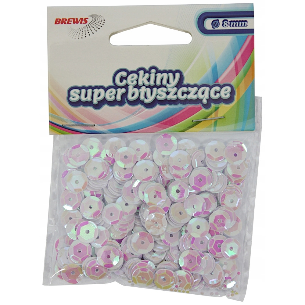 Cekiny błyszczące 8mm opalizujące | biuroweokazje.pl | Sprawdź nasz hit