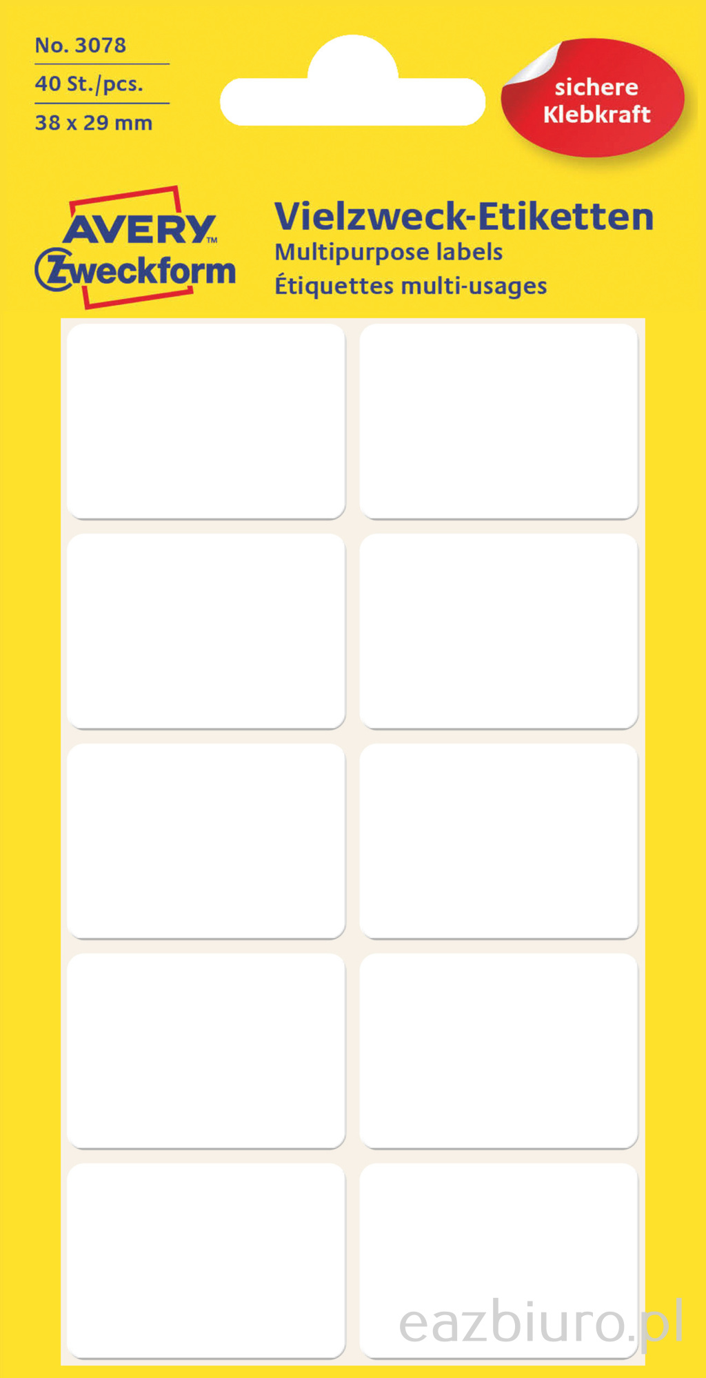 Białe minietyk. do opis.ręczn. avery | biuroweokazje.pl | Poznaj nową jakość