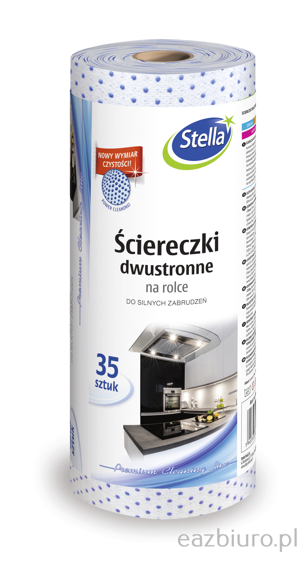 Ściereczki dwustronne Stella na rolce do silnych zabrudzeń | biuroweokazje.pl | Zamów natychmiast!