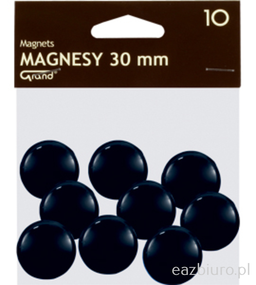 Magnes 30 mm Grand czarny zestaw 10 sztuk | biuroweokazje.pl | Kup wyjątkowo!