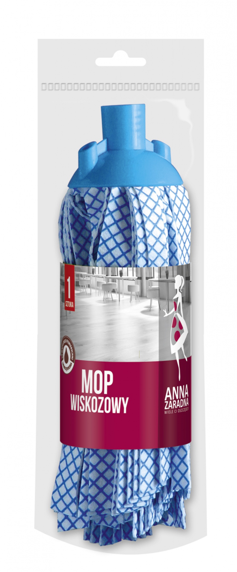 Mop Anna Zaradna wiskozowy kratka | biuroweokazje.pl | Postaw na jakość!