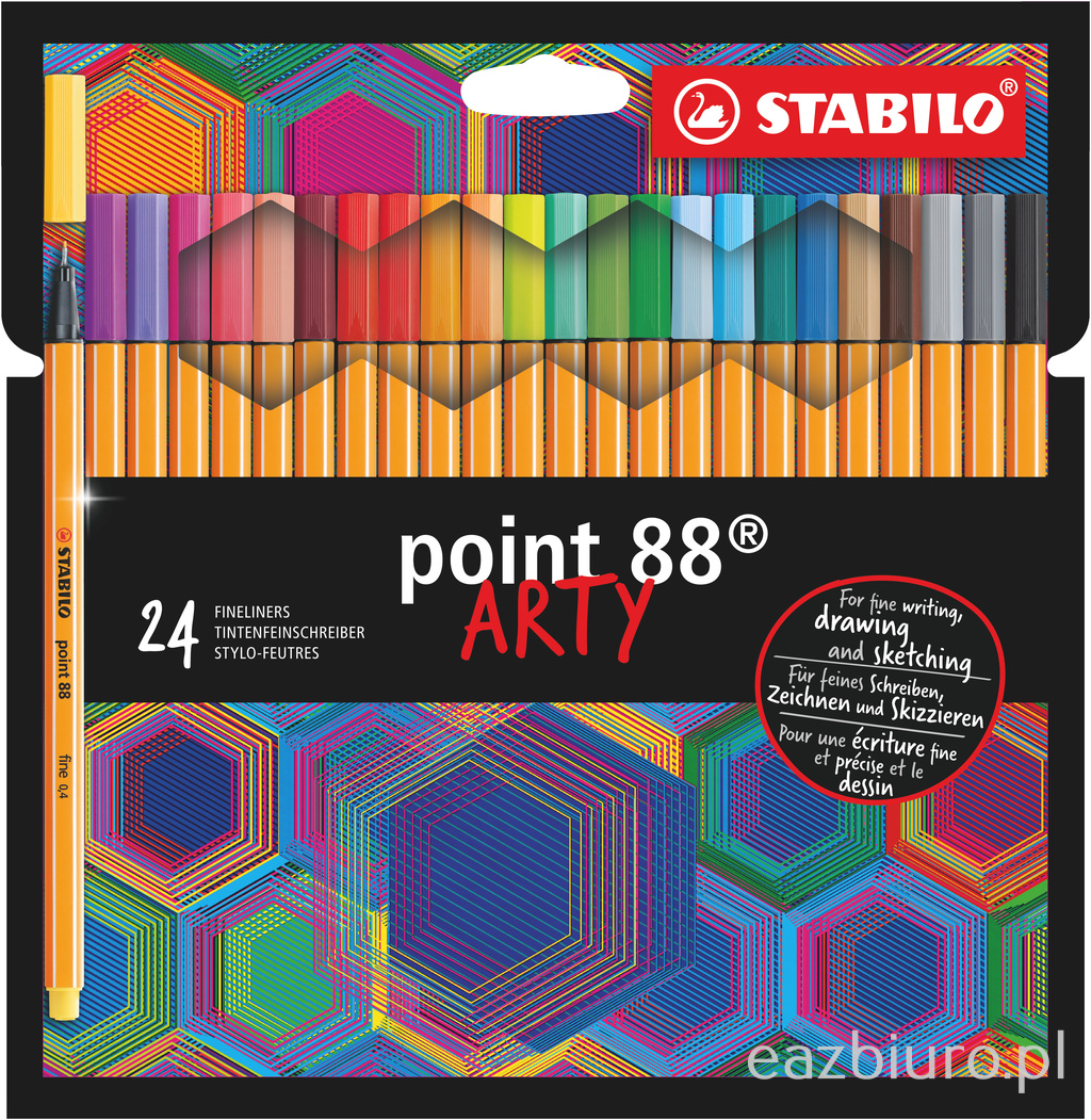 Cienkopis Stabilo point 88 etui 24 sztuki arty | biuroweokazje.pl | Kup z dostawą!