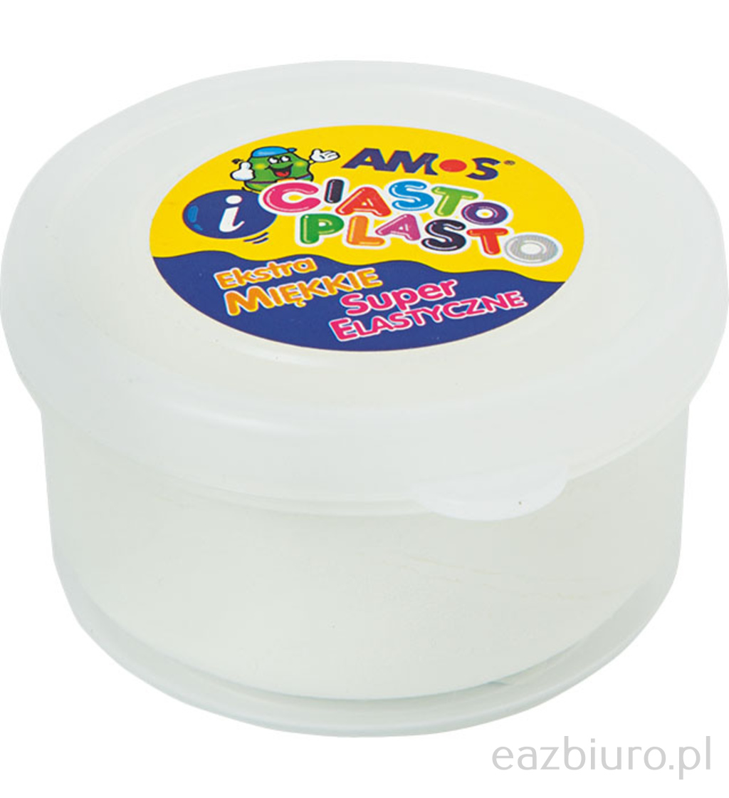 Ciastolina Amos 30 gram biała | biuroweokazje.pl | Wybierz najlepszą opcję